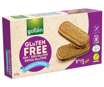 Galleta chocolate sandwich sin gluten 225 g.