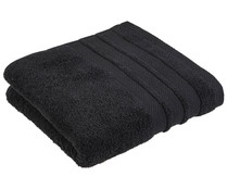Toalla lisa de lavabo, 100% algodón, densidad de 500g/m², color negro, ACTUEL.