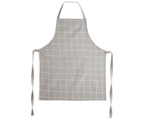 Delantal con bolsillo 100% algodón color gris, 70x85cm ACTUEL.