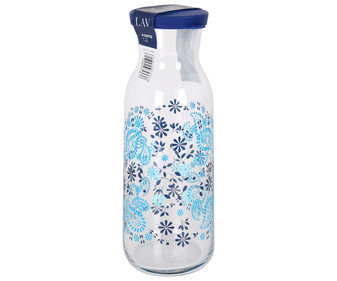 Botella de vidrio decorada 1,2 litros, Azores LAV. Botella de vidrio decorada 1,2 litros, Azores LAV.