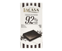 Chocolate negro 92 % cacao LACASA 100 g.