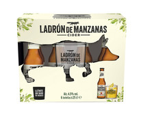 Sidra de manzana elaborada en Navarra LADRÓN DE MANZANAS 6 x 25 cl. - Alcampo