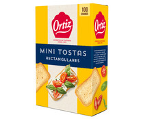 Mini tostas rectangulares ORTIZ 100 g.