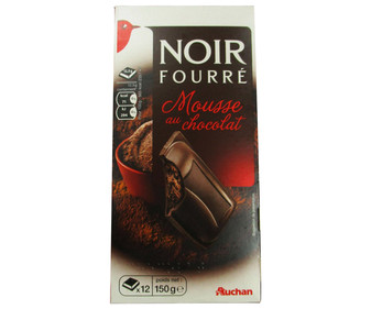 Chocolate negro 49% relleno de mousse de chocolate 160 gramos Chocolate negro 49% relleno de mousse de chocolate 160 gramos