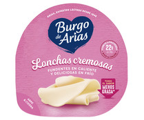Lonchas de queso cremosas y ligeras BURGO DE ARIAS 125 g.