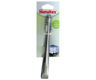 Pinzas para hielo, 18 centímetros, acero inoxidable METALTEX. Pinzas para hielo, 18 centímetros, acero inoxidable METALTEX.