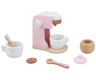 Conjunto de cafetera de madera con tazas, azucarero, cucharas ONE TWO FUN ALCAMPO. Conjunto de cafetera de madera con tazas, azucarero, cucharas ONE TWO FUN ALCAMPO.