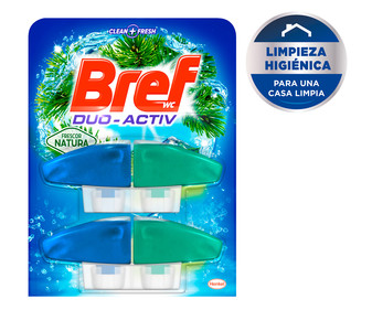 Colgador WC Duo Active Natura Recambio BREF 2 uds. x 50 ml. Colgador WC Duo Active Natura Recambio BREF 2 uds. x 50 ml.