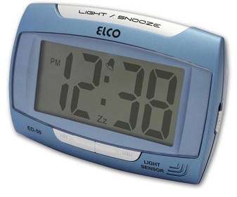 Despertador digital ELCO ED-50 con números grandes. Despertador digital ELCO ED-50 con números grandes.