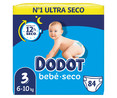 Pañales talla 3, para niños de 6 a 10 kilogramos DODOT Bebé-seco 84 uds.