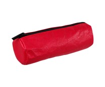 Estuche redondo portatodo color rojo, 1 compartimento PRODUCTO ALCAMPO, 20x7x7cm.