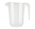 Vaso medidor en color azul transparente, capacidad de 1 litro, MENAJE.