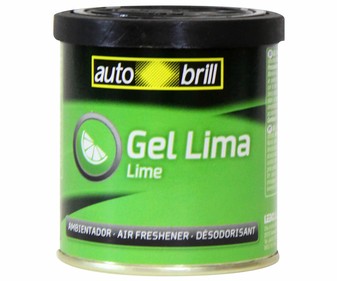 Ambientador en gel para coche, en envase de lata y con olor a lima AUTOBRILL. Ambientador en gel para coche, en envase de lata y con olor a lima AUTOBRILL.