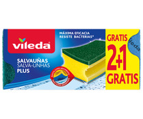 Estropajo Salvauñas Plus VILEDA 2+1 uds.