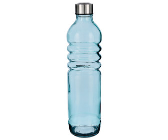 Botella de vidrio con decoración en relieve en su parte media, 1,2 litros, Fresh QUID.