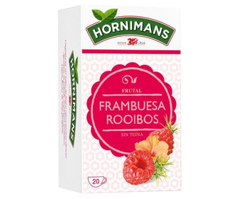 Infusión de frambuesa rooibos sin teína HORNIMANS 20 uds. 30 gr, Infusión de frambuesa rooibos sin teína HORNIMANS 20 uds. 30 gr,
