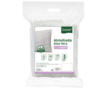 Almohada de fibra firmeza media, funda de microfibra con tratamiento de Aloe Vera, 150cm. SAVEL.