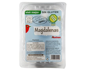 Magdalenas sin gluten 80 gramos Magdalenas sin gluten 80 gramos
