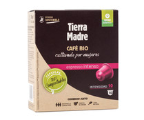 Café Espresso intenso en cápsulas, intensidad 10, ecológico  INTERMÓN OXFAM TIERRA MADRE 10 uds. 50 g.