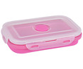 Recipiente hermético de silicona color rosa con tapa de clip, 0,5 litros, Ubik IDEALCASA.