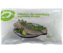 Filetes de merluza argentina, ultracongelados y sin piel AUCHAN Económico 400 g.