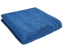 Toalla de ducha 100% algodón color azul oscuro, densidad de 500g/m², ACTUEL.