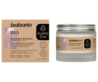 Crema de noche tiple acción (antiedad, detox y calmante) BABARIA Bio 50 ml. Crema de noche tiple acción (antiedad, detox y calmante) BABARIA Bio 50 ml.