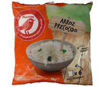 Arroz blanco precocido y congelado, especial para microondas PRODUCTO ALCAMPO 6 x 167 g.