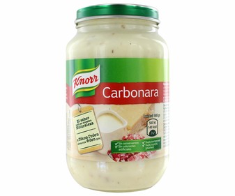 Salsa carbonara frasco de 400 gramos Salsa carbonara frasco de 400 gramos