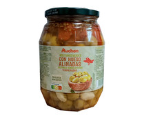 Aceitunas verdes manzanilla aliñadas PRODUCTO ALCAMPO bote de 550 g.