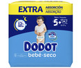 Pañales talla 5+, para niños de 12 a 17 kilogramos DODOT Bebé-seco 56 uds.
