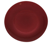 Plato llano de vidrio en color rojo, de 33 cm, HOME.