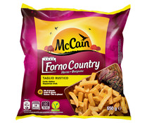 Patatas con corte rústico, prefritas y ultracongeladas, para hacer al horno McCAIN Forno country 650 g.