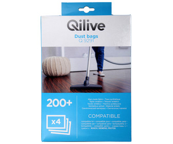Pack de 4 bolsas de aspirador PRODUCTO ALCAMPO Nº200+ (QILIVE Q.9291). Pack de 4 bolsas de aspirador PRODUCTO ALCAMPO Nº200+ (QILIVE Q.9291).
