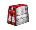 Cervezas BUDWEISER pack de 6 botellines de 25 cl.