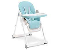 Trona plegable INTERBABY regulable en 3 posiciones, arnés de 5 puntos, color azul.