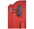 Maleta de cabina soft de 55 cm de color rojo y 8 ruedas ABS, AIRPORT ALCAMPO.