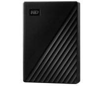 Disco duro externo 4TB WD My Passport negro, tamaño 2,5, conexión USB 3.0.