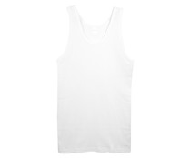 Camiseta interior clásica de tirantes anchos ABANDERADO 300, color blanco, talla M.