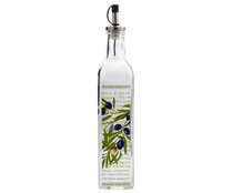 Aceitera de vidrio decorada con tapón vertedor, 0,5 litros Renova QUID.