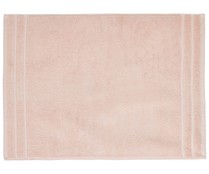 Alfombra de baño 100% algodón color amarillo rosa palo, densidad de 1000g/m², 50x70 cm. ACTUEL.