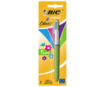 Bolígrafo con tinta base de aceite de 4 colores retráctil, BIC.