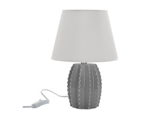 Lámpara dormitorio gris claro 32,5x22,5x12 centímetros, QUO.