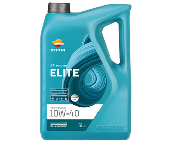 Aceite sintético para vehículos con motores de gasolina o diesel, REPSOL Élite Multiválvulas 10W-40 5 litros. Aceite sintético para vehículos con motores de gasolina o diesel, REPSOL Élite Multiválvulas 10W-40 5 litros.