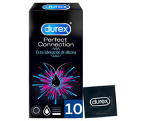 Preservativos extra lubricados de silicona, con un mayor grosor DUREX Perfect connection 10 uds.
