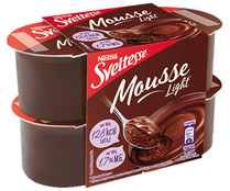 Mousse de chocolate de SVELTESSE Light de Nestlé 4 x 64 g.