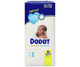 Pañales talla 1 para bebes de 2 a 5 kilogramos DODOT Sensitive 44 uds.