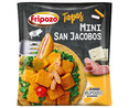 Jamón York y queso empanados (San Jacobos) y ultracongelados FRIPOZO Tapas 160 g.
