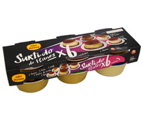 Flan de diferentes sabores (huevo (2), coco, café, dulce de leche, queso) sin gluten REINA 6 x 100 g.