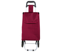 Carro de compra con 2 ruedas, color granate, 32 litros de capacidad, ACTUEL. Carro de compra con 2 ruedas, color granate, 32 litros de capacidad, ACTUEL.